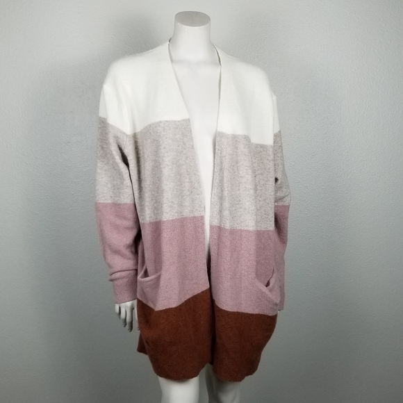 Madewell Ryder Neopolitan Stripe Merino Wool/Alpaca Blend Cardigan Sweater Sz XL - Picture 9 of 16